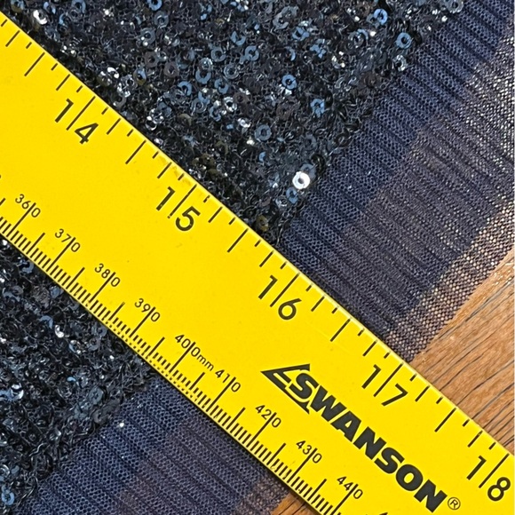 Free People Navy Sequin Mini Skirt size 2 - Picture 5 of 8